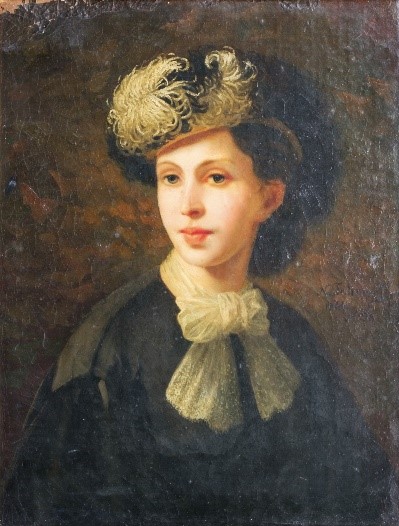 Nikanor Tyutryumov (1821-1877)-My Wife(canvas/oil.60X50.1865)