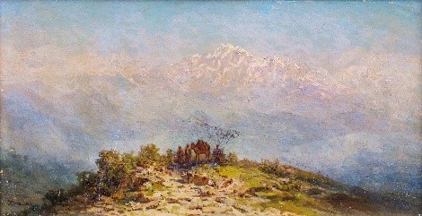 ილია ზანკოვსკი (1843-1917) - კავკასიონის ხედი (ტილო/ზეთი.30X50)
