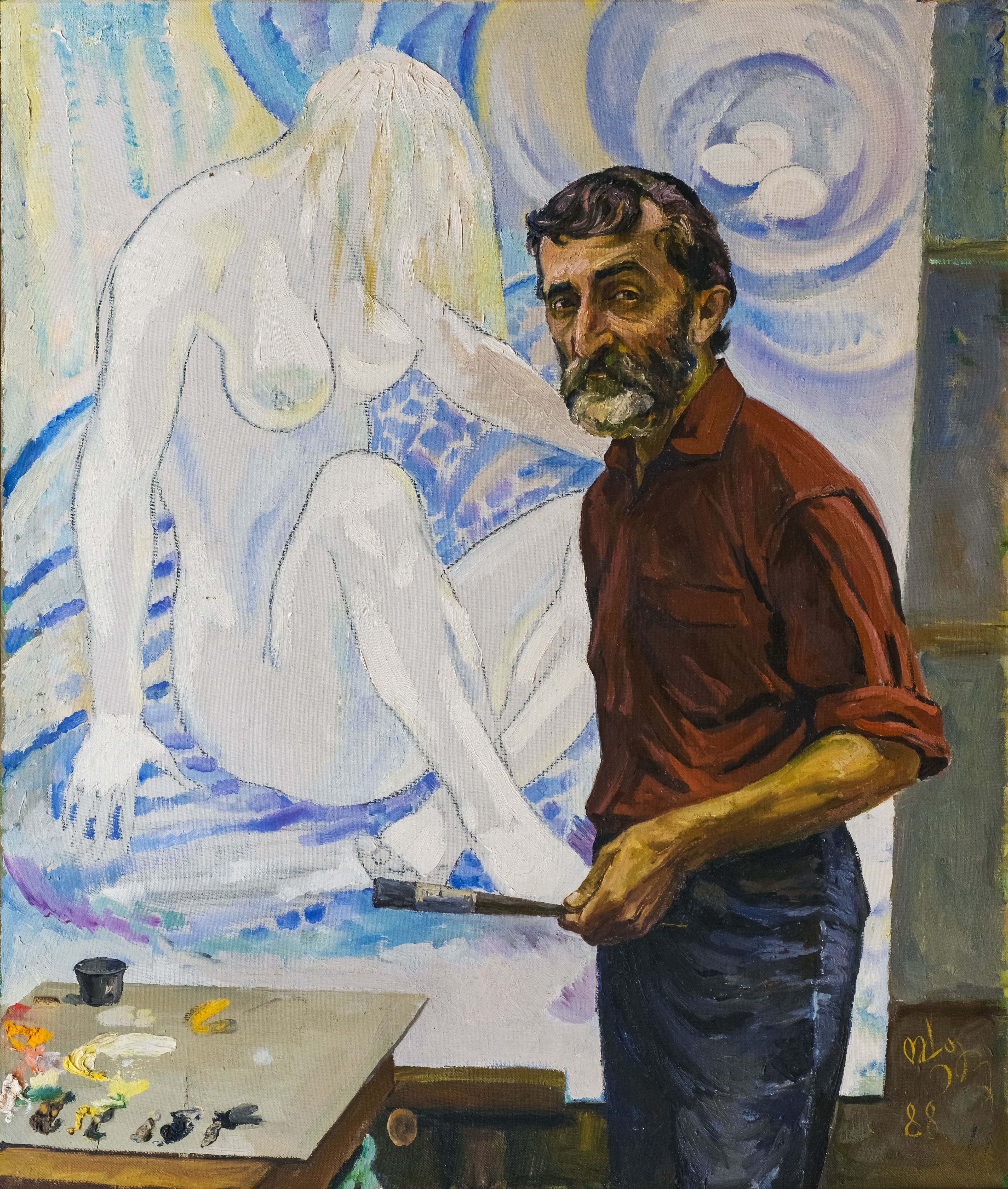 Tamaz Jalagania-The portrait of Alexandre Goguadze (canvas/oil.130X110.1988)